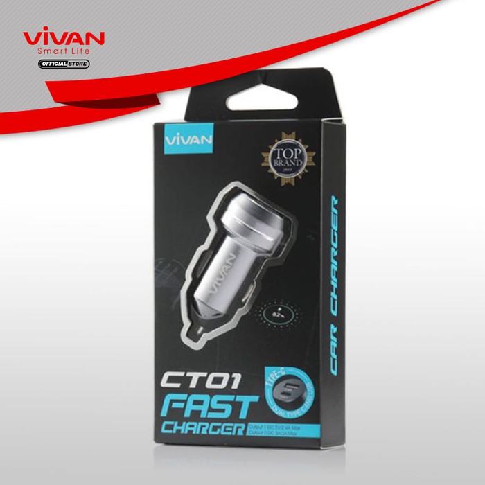 VIVAN CT01 Car Charger TYPE-C 2.4A - Garansi Resmi 1 Tahun