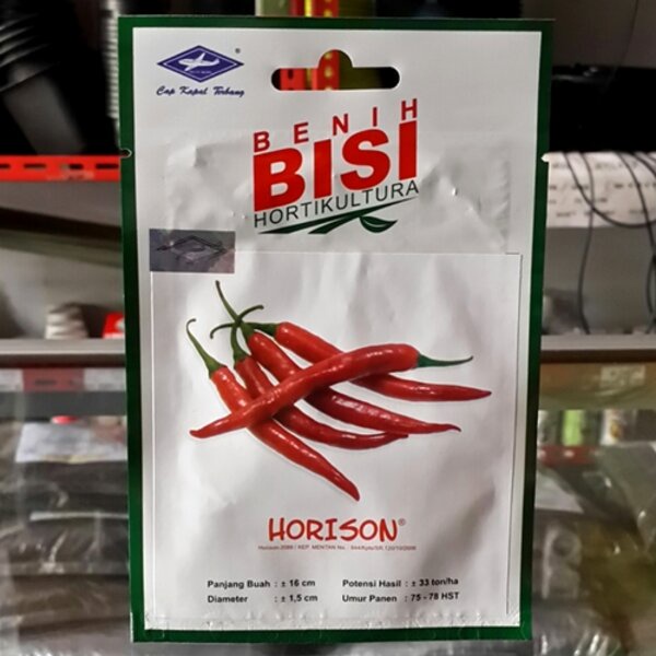 Benih Biji Bibit Cabe Besar Horison BISI Cabai Merah Cap Kapal Terbang
