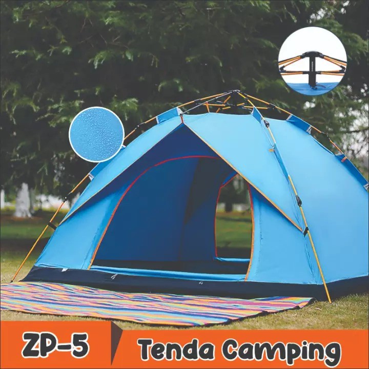 DISKON BESAR!!Tenda Camping Kemah 4-5 Orang/Tenda Camping Anti Air Tenda Camping Zp 5 Simple bisa cod