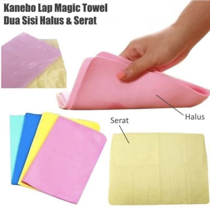 Lap Kanebo Pembersih Serbaguna Magic Towel Lap Dapur Meja