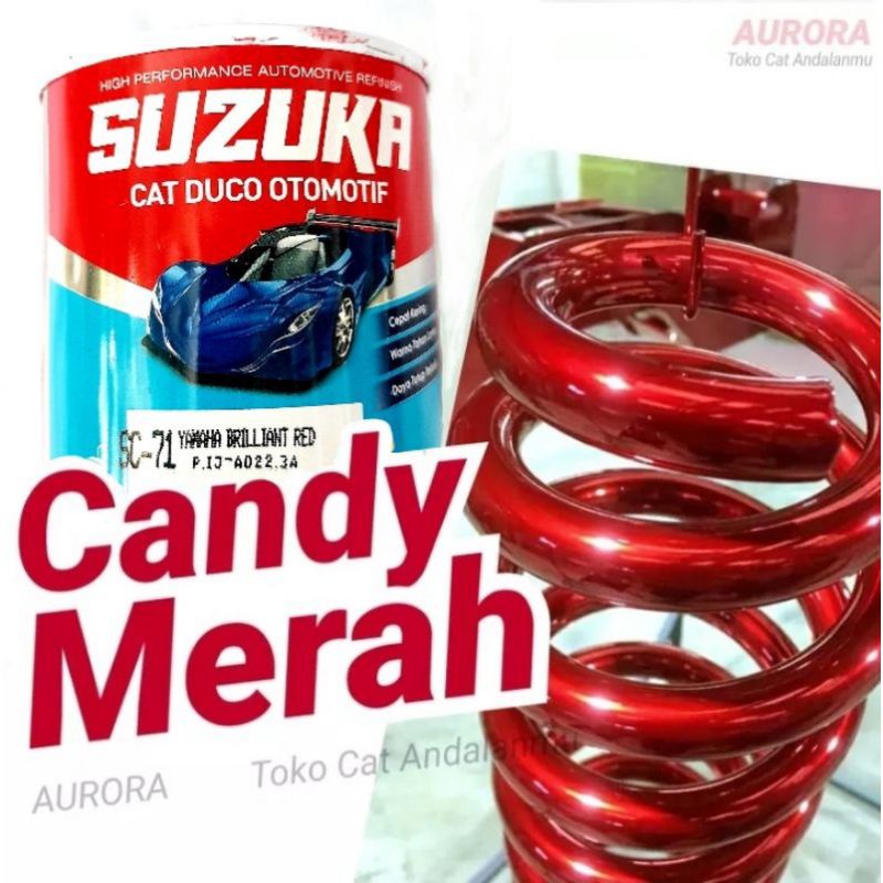 Cat Suzuka SC-71 Yamaha Brilliant Red 200gr Candy Tone Red Candytone Red Candy Merah Transparan Cand