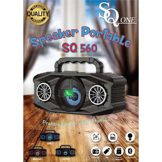 SPEAKER BLUETOOTH SQ-ONE SQ560 AUARA BASS SUPER BASS