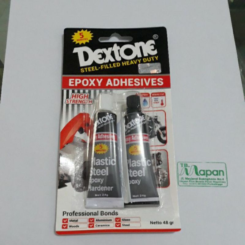 

plastic steel / lem epoxy dextone 48gr