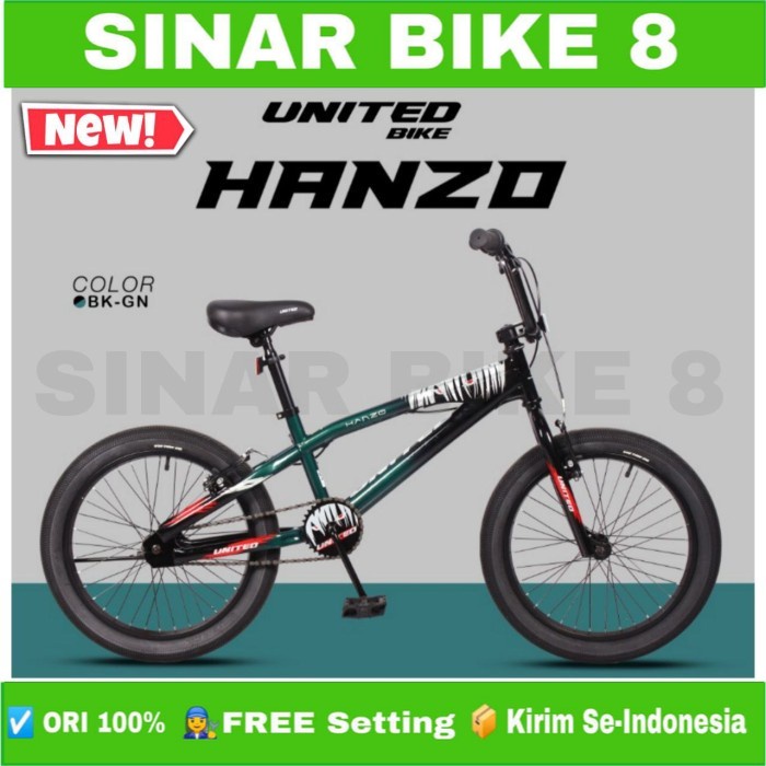 Sepeda Anak Laki Ukuran 20 Inch BMX UNITED HANZO