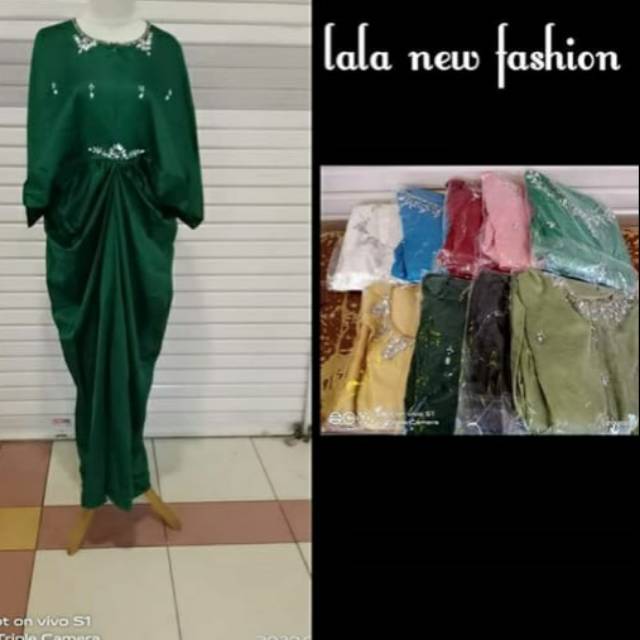 Kaftan Payet Satin Duyung Mom