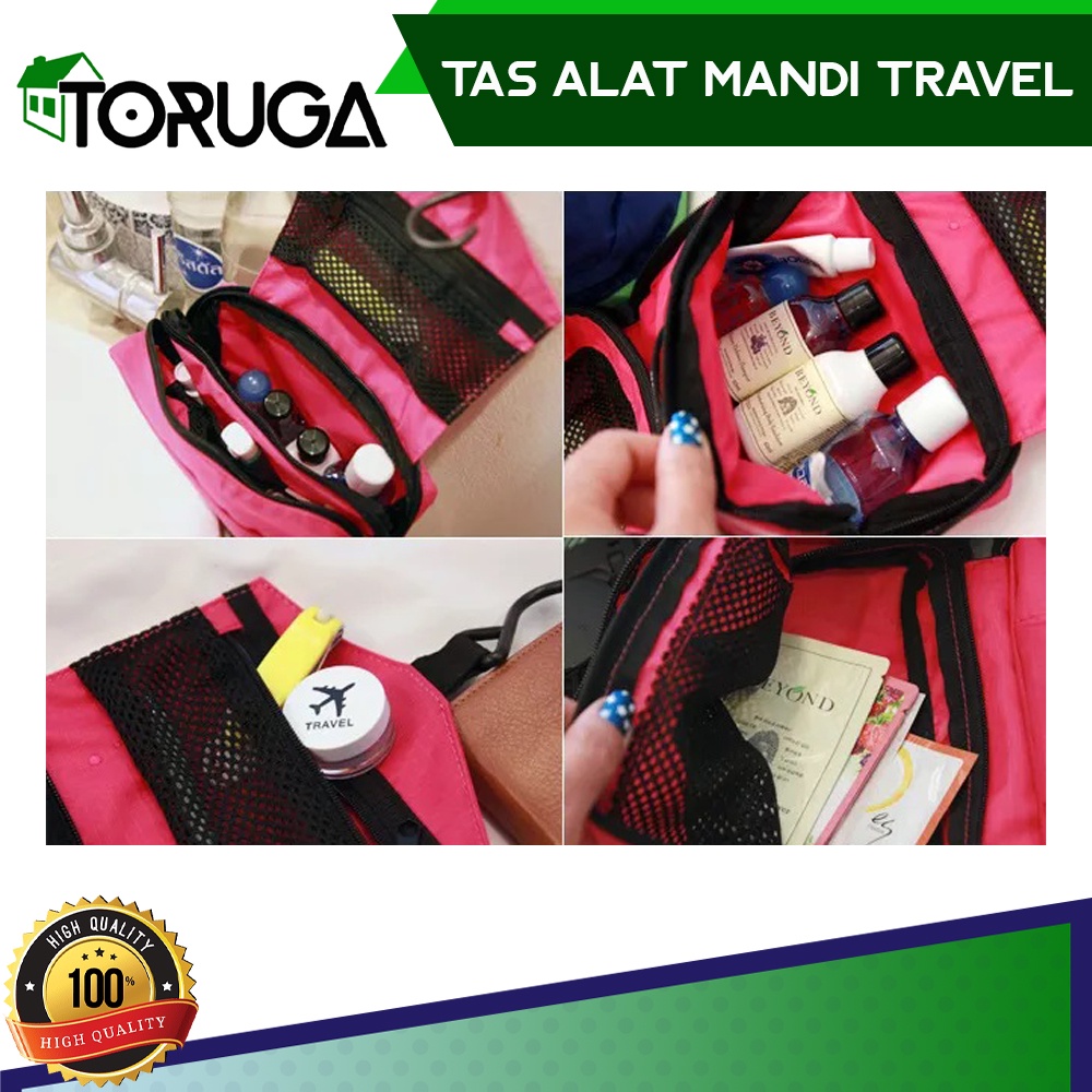 TAS TEMPAT PENYIMPANAN ALAT MANDI KOSMETIK GANTUNG TOILET TRAVEL MATE BAG ORGANIZER TOILETRIES