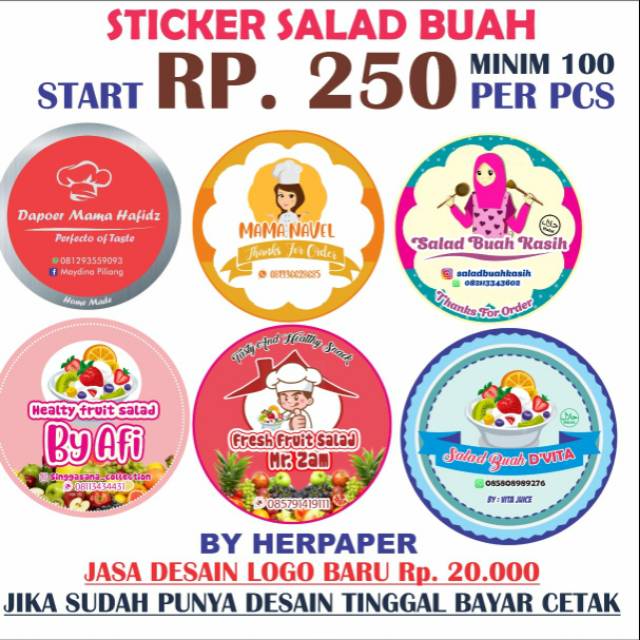 35 Trend Terbaru Stiker  Salad  Buah  Aneka Stiker  Keren