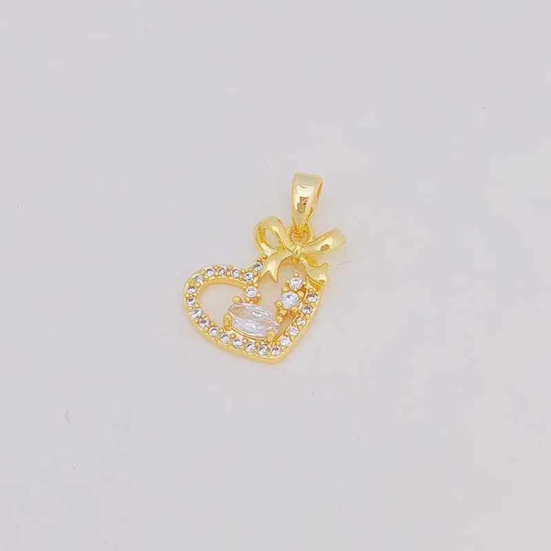 1pc Liontin Kalung / Gelang 18K Gold Bentuk Angsa / Bulan / Butterfly / Bunga Hias Berlian DIY