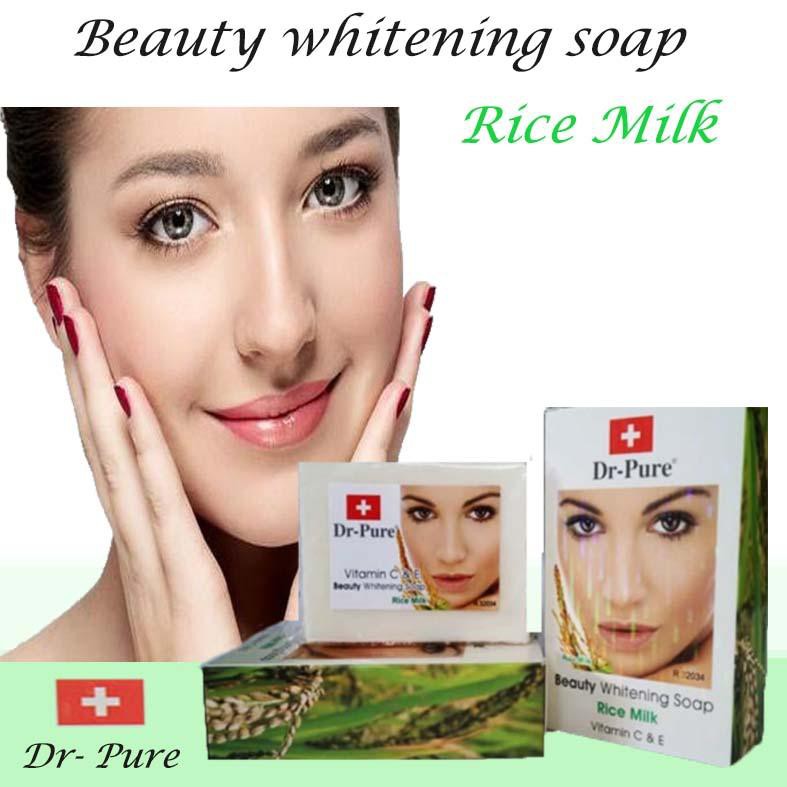 DR PURE Whitening Soap Rice Milk Vitamin C&amp;E 80gr