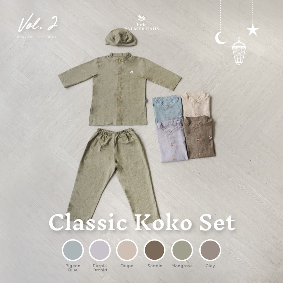 Little Palmerhaus - Classic Koko Set Raya Collection/Baju Koko Muslim bahan katun supreme model terbaru bahan halus dingin