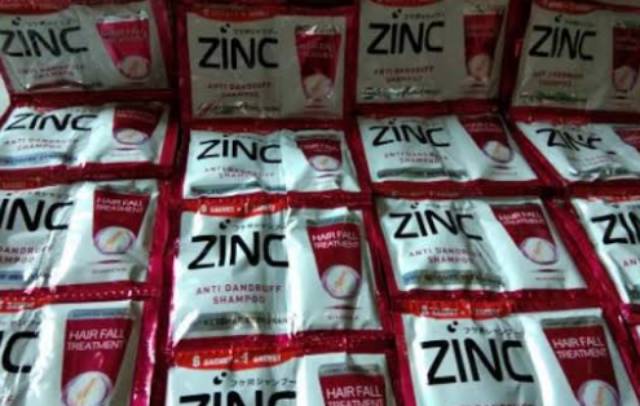 SHAMPO ZINC   SAC @±10 ml .SATU DUS 240+BONUS