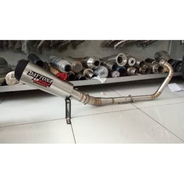 Knalpot racing daytona VIXION SATRIA F SONIC CBR R15 dll