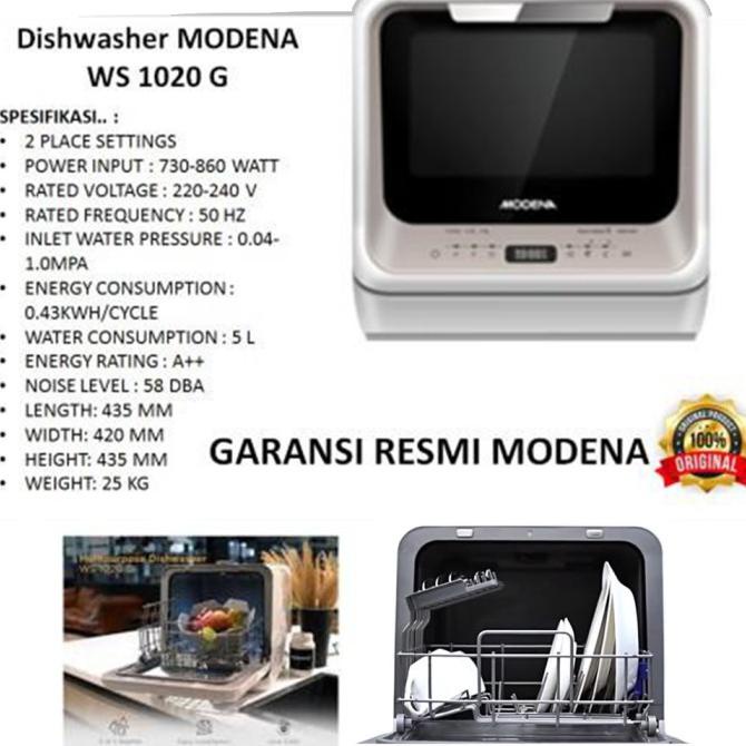 Modena Dishwasher Pencuci Piring Mesin Cuci Piring Semplice Ws 1020 G Joyhollic