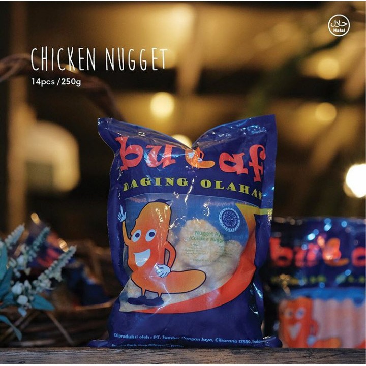 

BULAF CHICKEN NUGGET NUGGET AYAM HALAL MUI TANPA MSG TANPA PENGAWET DAN TANPA PEWARNA SEHAT