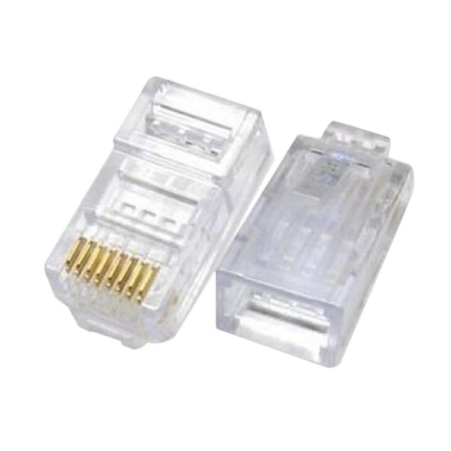 Connector lan rj45 nyk cat 5e 5 100pc - Konektor rj-45 cat5 network