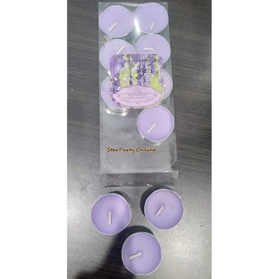 Tea Candle Besar Kecil 10 pcs /Lilin Aroma Terapi/ Lilin warna