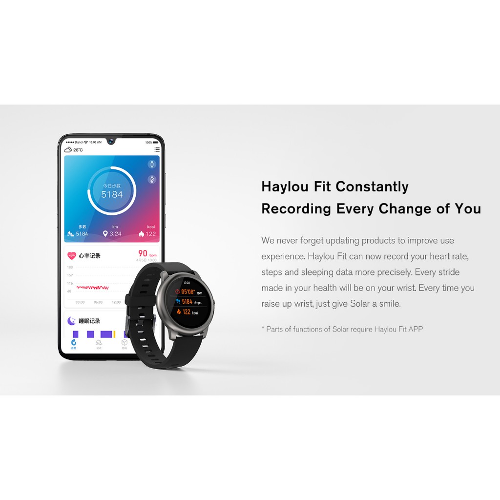 Haylou LS05 Solar TFT Touch Screen Smartwatch IP68 English Ver-5