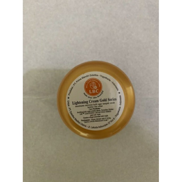 LBC lightening cream gold ( KEMASAN BARU POT TUBE HITAM)
