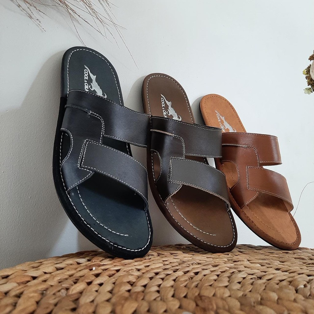 [COOLCALM] SANDAL SENDAL JEPIT JAPIT KULIT PREMIUM SANTAI JALAN PRIA COWOK COWO DEWASA