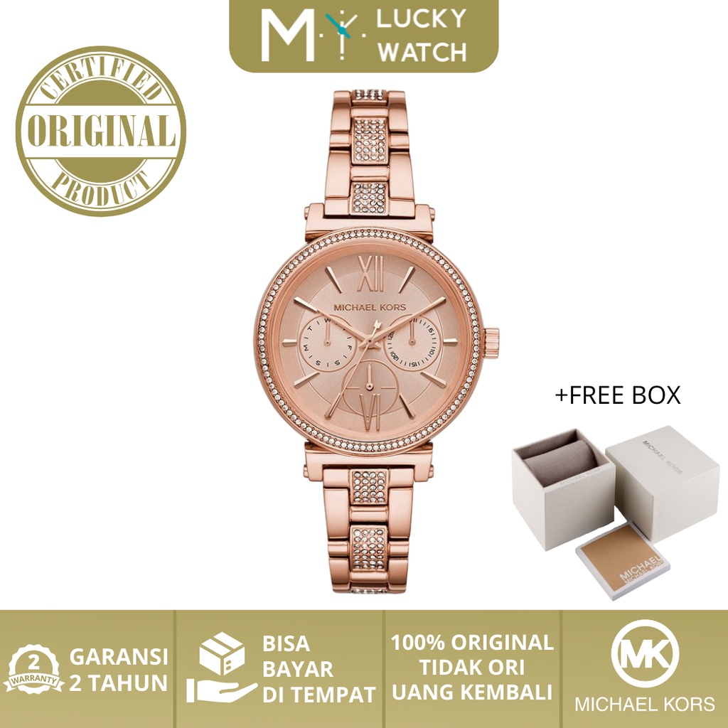 [ ORIGINAL - GARANSI ] MICHAEL KORS MK 4354 JAM TANGAN WANITA MICHAEL KORS JAM TANGAN MK4354 SOFIE S