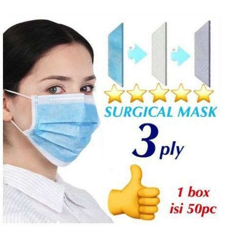 MASKER HEADLOOP EARLOOP HIJAB 3 PLY 10 BOX