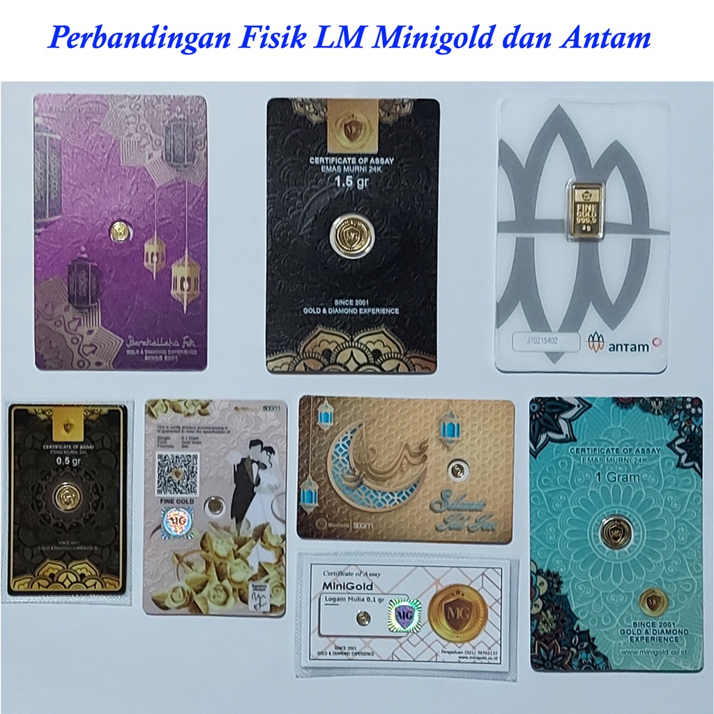 Minigold Gift Series 0.025 gr LOVE Asli Logam Mulia Emas 24 Karat Gift Card Hadiah Tunangan Kasih Sayang