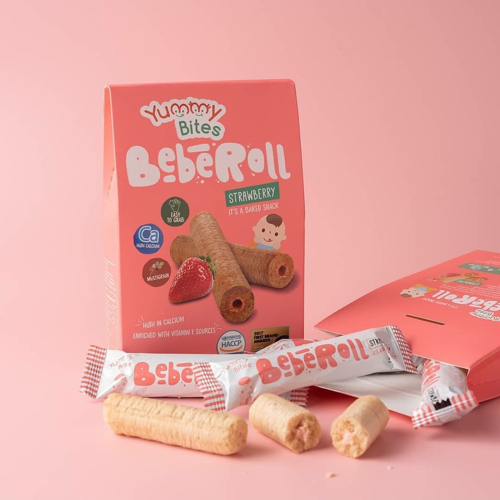 Yummy Bites Beberoll 40 gram / Snack Baby Roll 40 g / Cemilan Bayi 9 bulan +