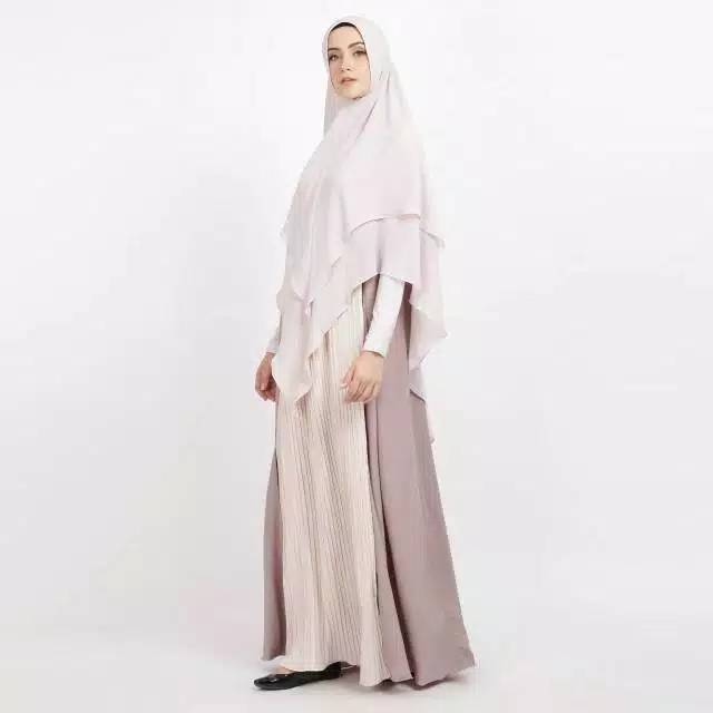 SALE WEARINGKLAMBY / Naura Plisket Dress by Qnanz/ Atelierangelina / DRESS SET ALL SIZE/ DITSY MOSLE