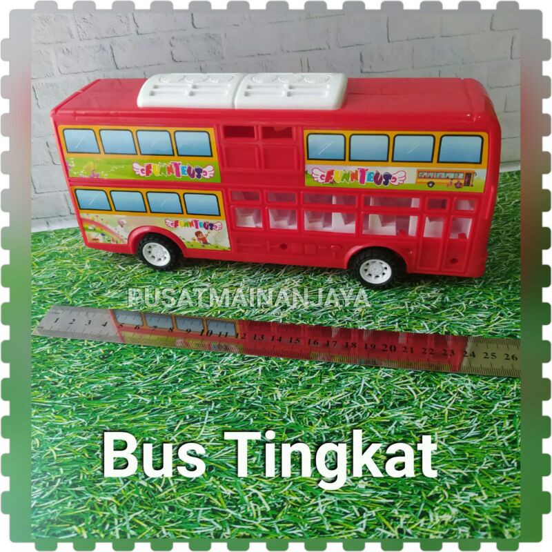 mainan bus tingkat bus school mainan cowok kado cowok