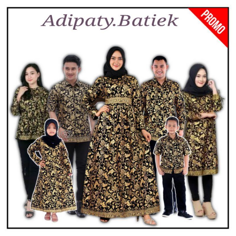 BAJU BATIK COUPLE KELUARGA BAKUNG ORI FULL PRADA SARIMBIT BATIK LENGKAP JUMBO