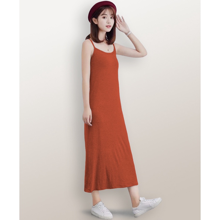 Long Dress sexy Camisoles Singlet Tali kecil Wanita Gaya Korea - XSHOP Mayleen