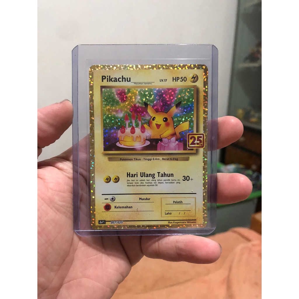 Jual Kartu Pokemon TCG Pikachu Birthday 25th Anniversary Indonesia