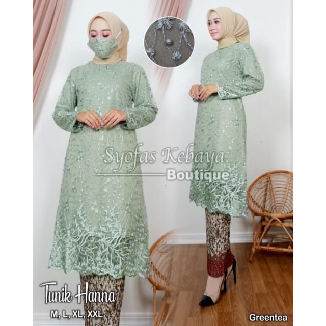 set tunik tile kebya modern/premoum quality set tuni tunik tile tunik pesta tunik wisuda kebaya wisu