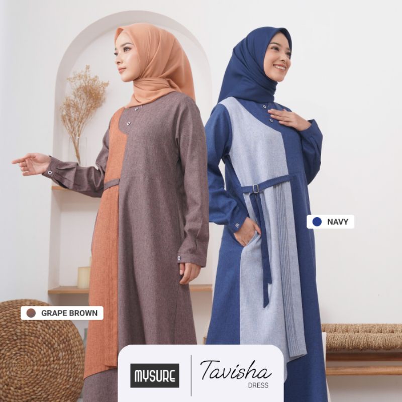 Tavisha dress MYSURE / Gamis muslimah / gamis brand / gamis original