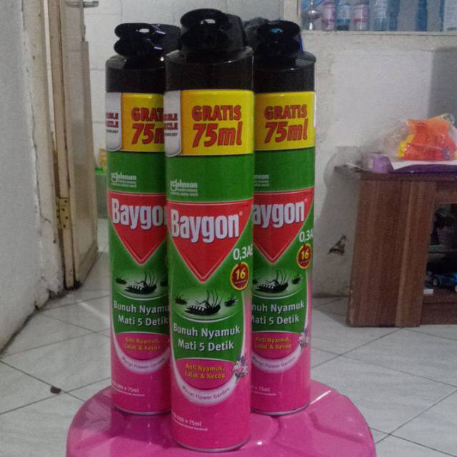 Baygon Anti Nyamuk Lalat  Kecoa Spray 600ml 75ml Shopee 