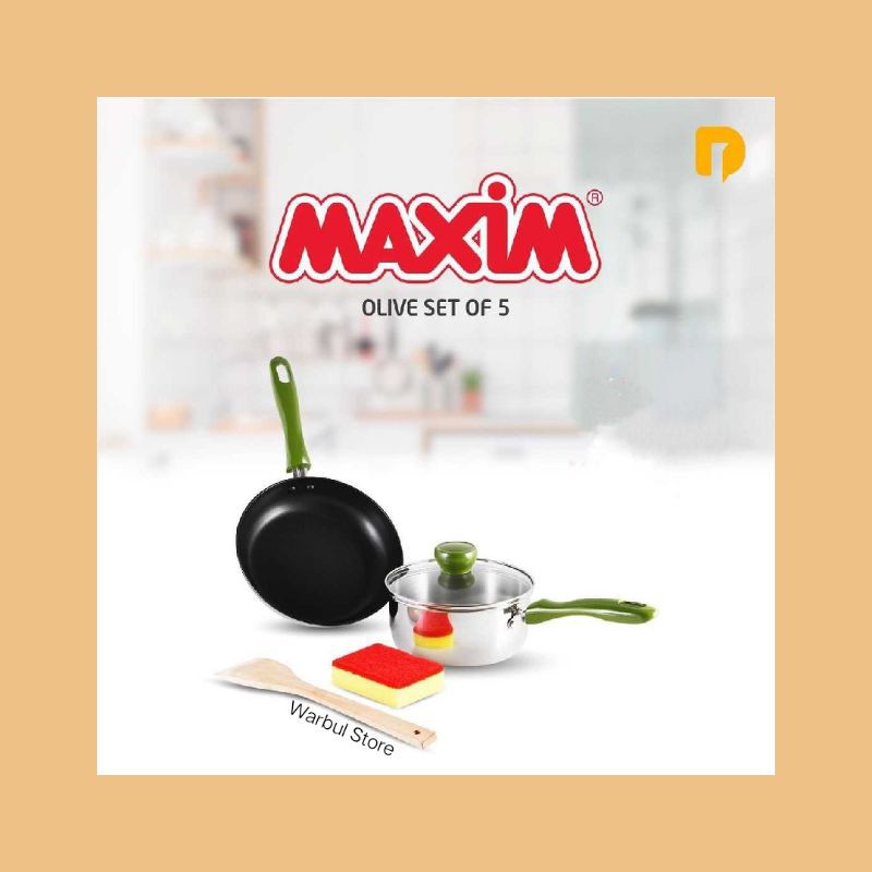 Maxim Olive Set Of 5 || Panci Stainless Seels || Maxim Stainless