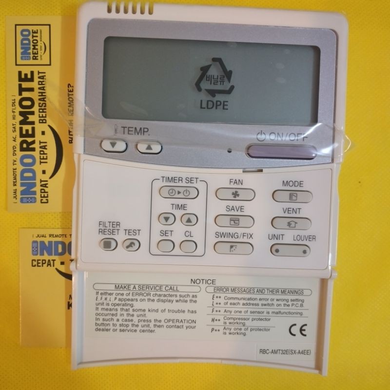 REMOTE AC KASET TOSHIBA RBC-AMT32E ORIGINAL