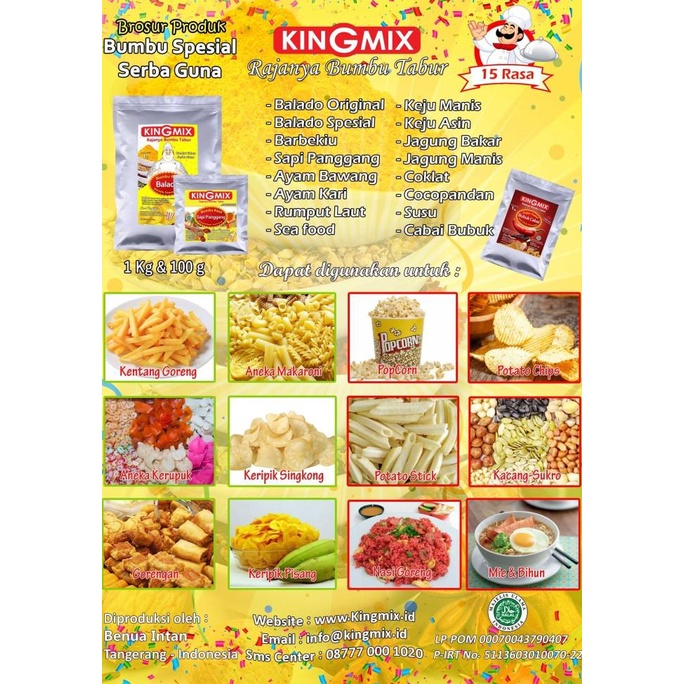 

Bubuk Cabai Super Pedas Kingmix 1 kg