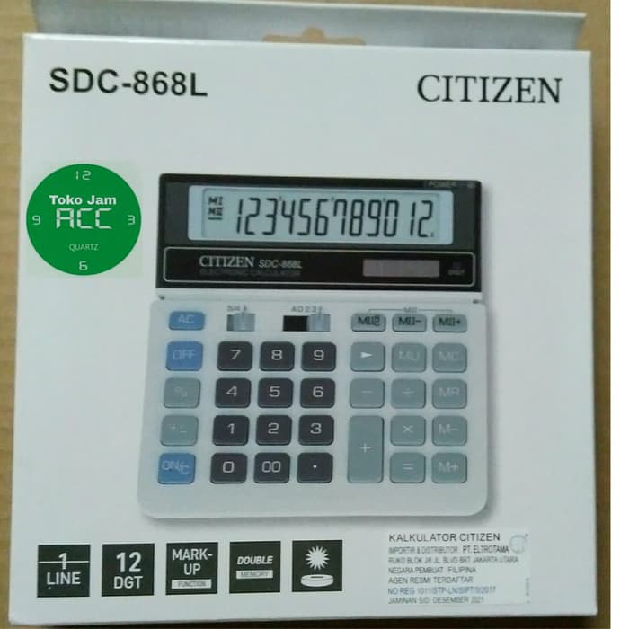 

Kalkulator Citizen SDC-868L ORIGINAL