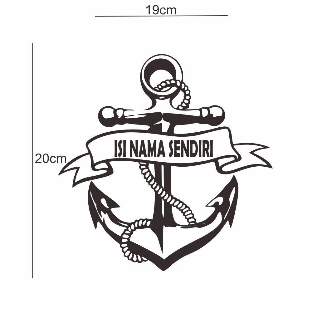 Stiker Jangkar Anchor Cutting Bisa Ditempel Dimanapun Shopee Indonesia