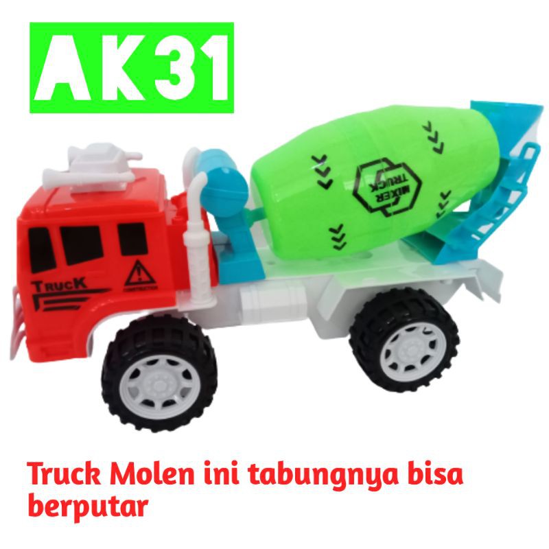 MAINAN MOBIL TRUK MOLEN WARNA / MIXER TRUCK AK31