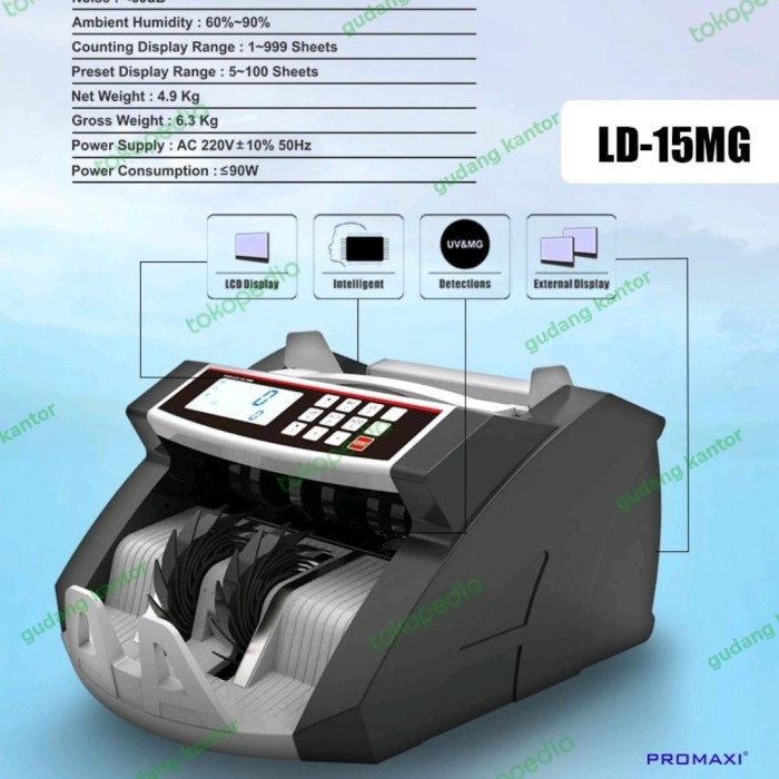 

PROMAXI LD-15MG - MESIN HITUNG UANG / BILL MONEY COUNTER LD 15 MG