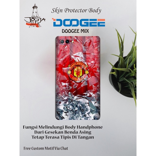 Dapat 2pcs Garskin HP Doogee MIX Motif Bola - Free custom Motif