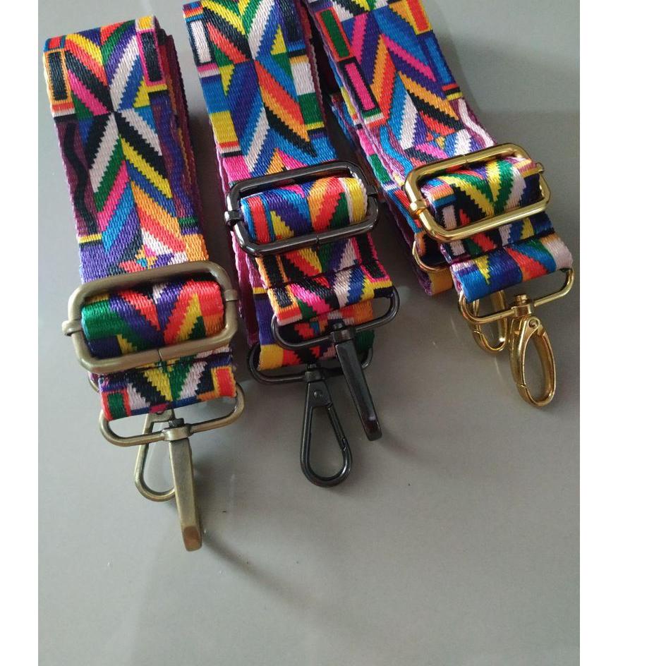

Kejutan Populer longstrap/tali tas slempang/slempang tali katun motif rainbw, request material besi
