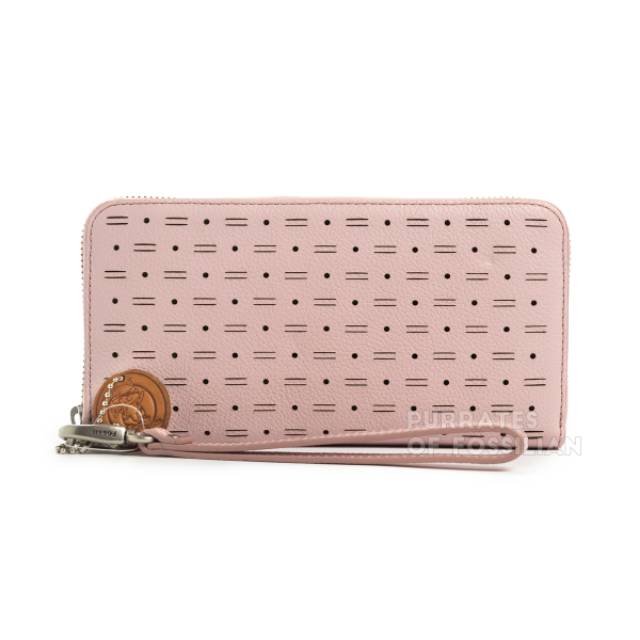 Dompet Wanita ORI FOSSIL Emma RFID zipper Clutch burnished lilac / pink