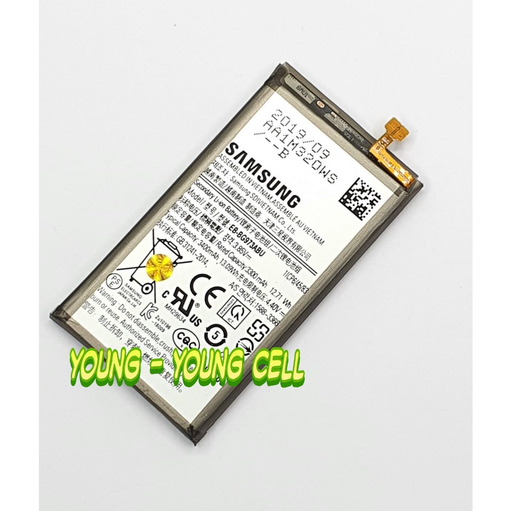 BATERAI ORIGINAL OEM SAMSUNG GALAXY S10 / EB-BG973ABU / BATRE / BATRAI / BATERE / BATU / BATREI