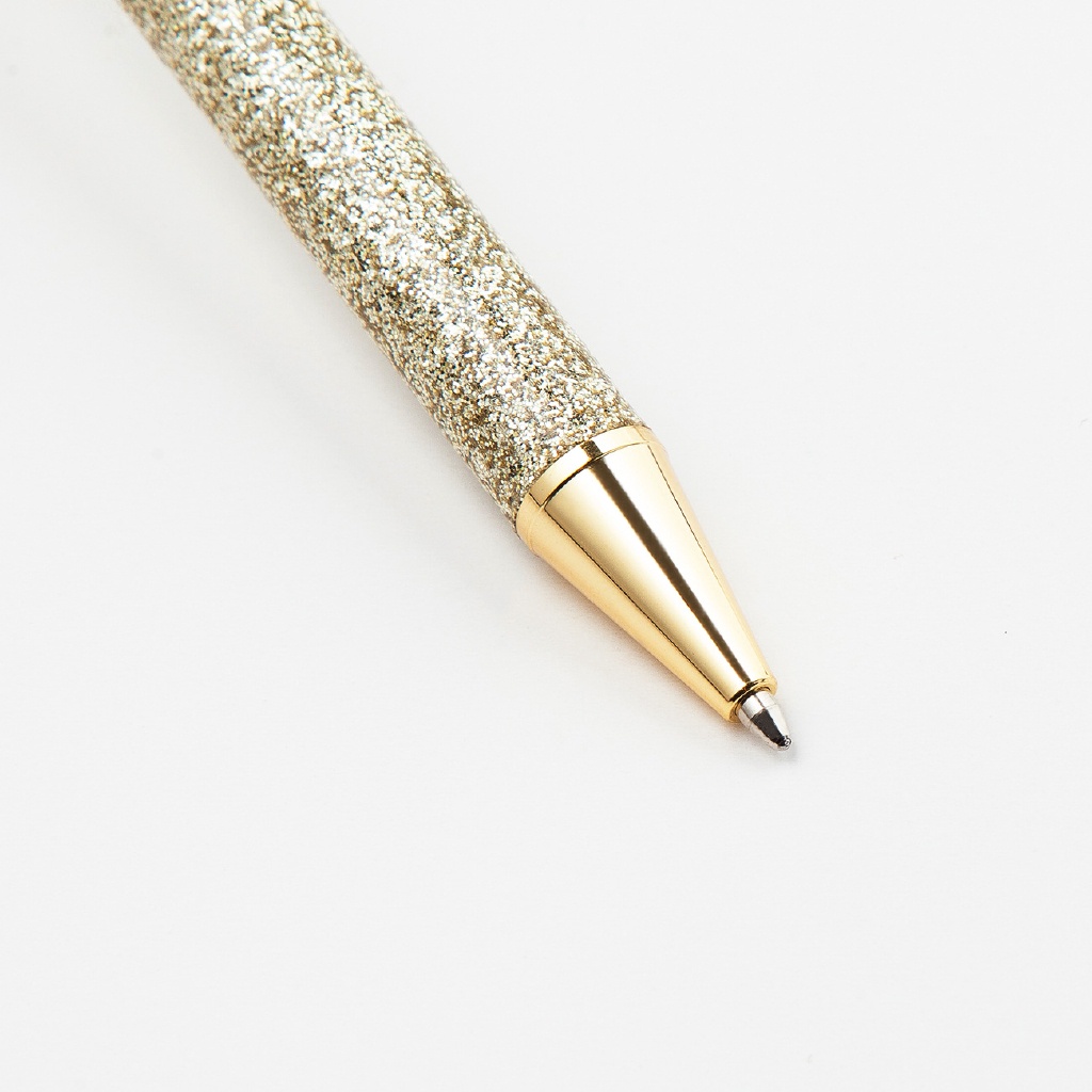 1 Pcs Ballpoint Pen 1.0mm Refill Pen Glitter Metal Pen Student Stationery Office School Pen