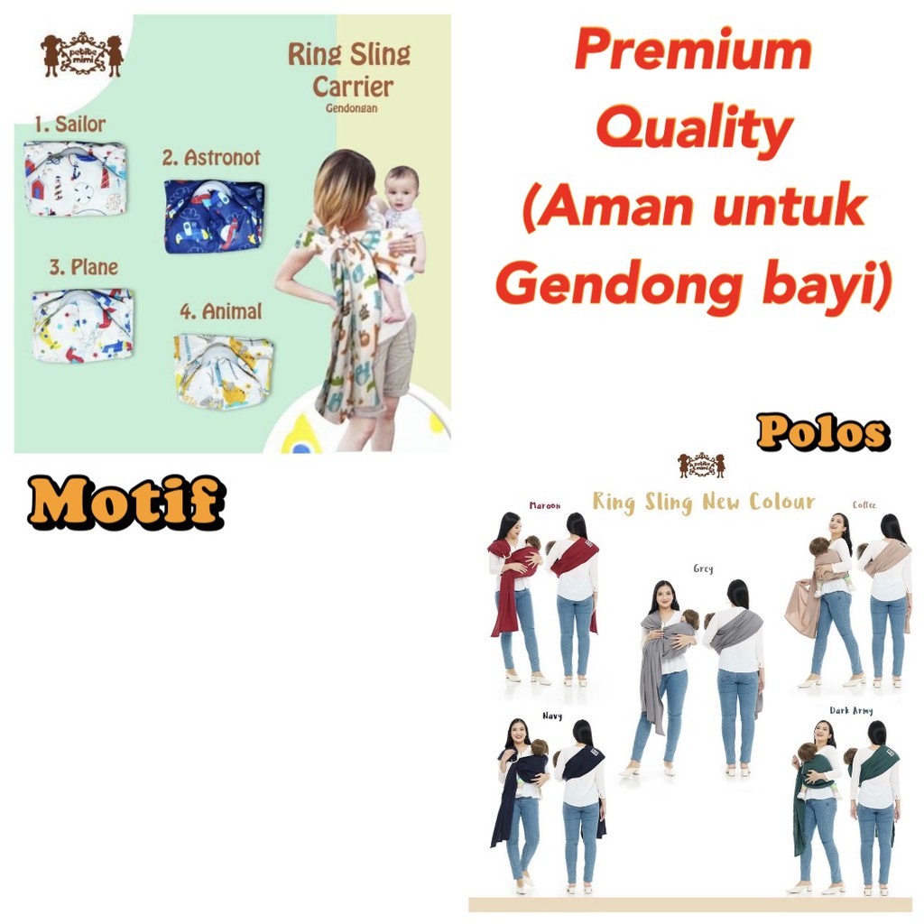 Gendongan Bayi Kain (Ring Sling Petite Mimi) CBKS