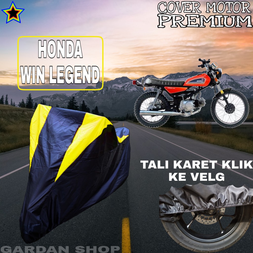 Sarung Motor HONDA WIN LEGEND Hitam Kuning Body Cover Penutup Pelindung Motor Honda Win PREMIUM