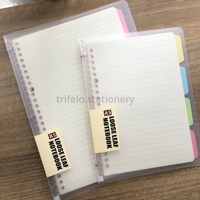 

WENGU Binder A5 B5 Transparan Slim Smart Ring File